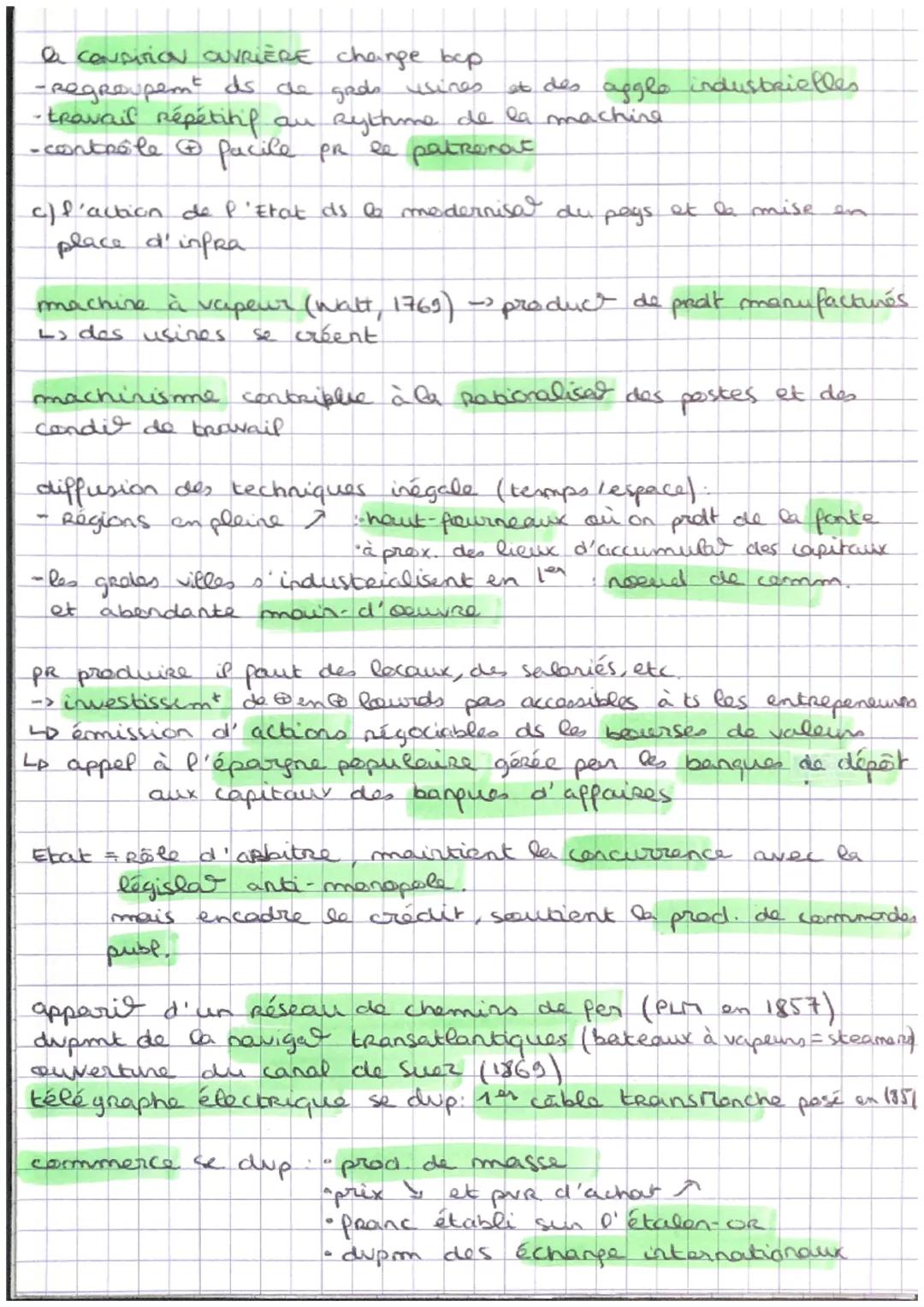 
<p>L'industrialisation et l'accélération des transformations économiques et sociales en France ont marqué une période de grands changements