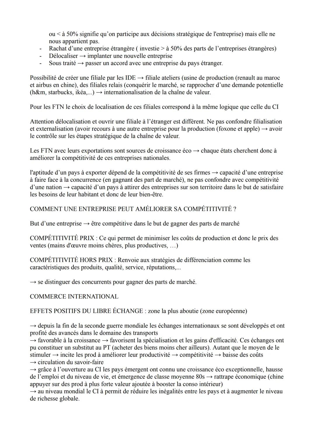 # Le commerce international

LE COMMERCE INTERNATIONAL C'EST QUOI ?
Désigne les échanges de produits entre pays → matière première: blé, pét
