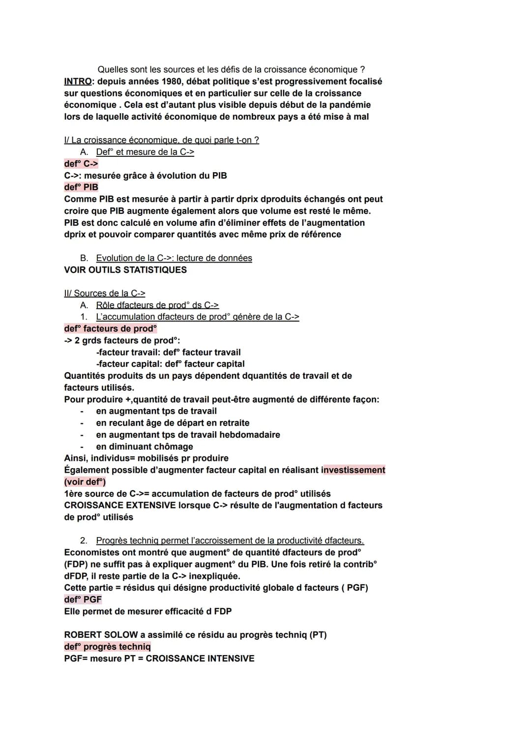 Quelles sont les sources et les défis de la croissance économique ?
INTRO: depuis années 1980, débat politique s'est progressivement focalis