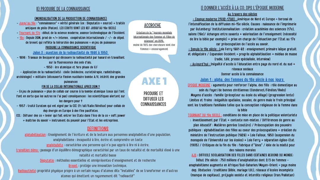Produire et diffuser des connaissances 