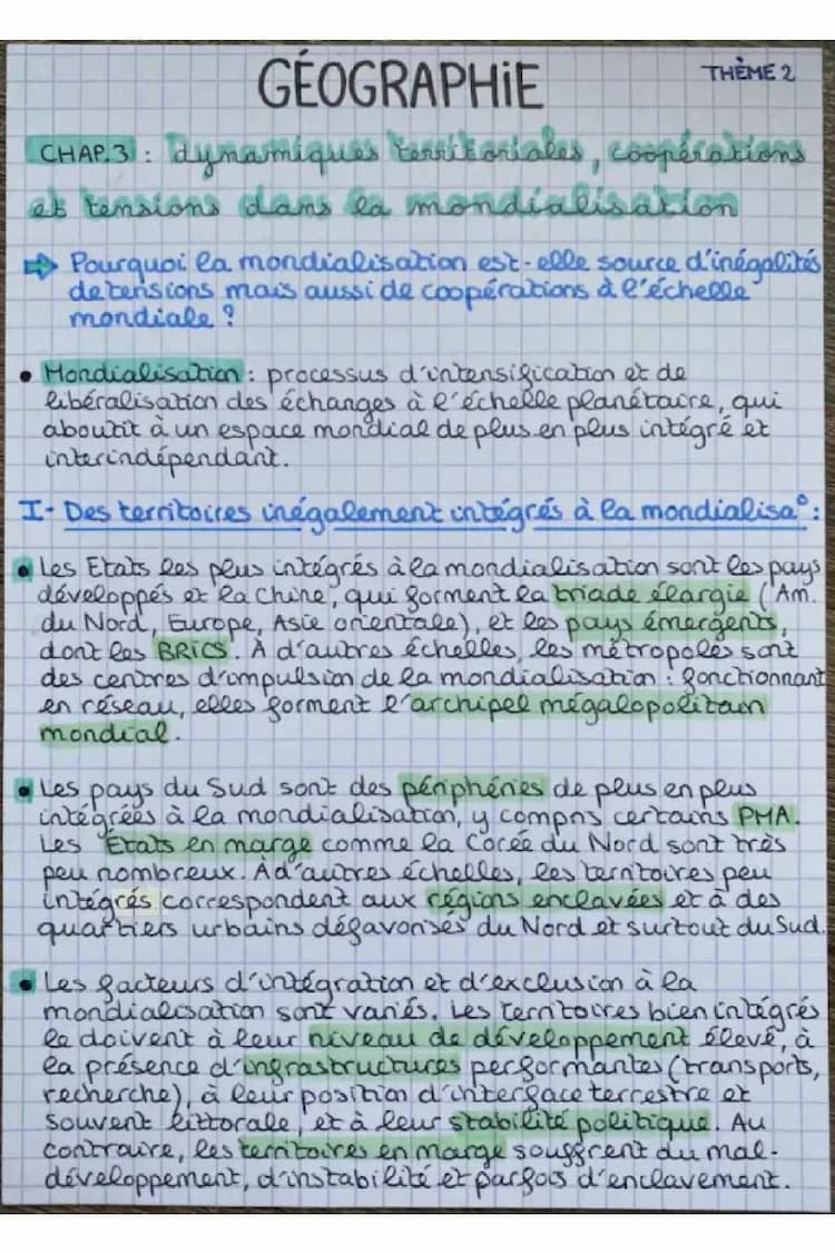 Know Géographie : Dynamiques territoriales, coopérations et tensions dans la mondialisation thumbnail