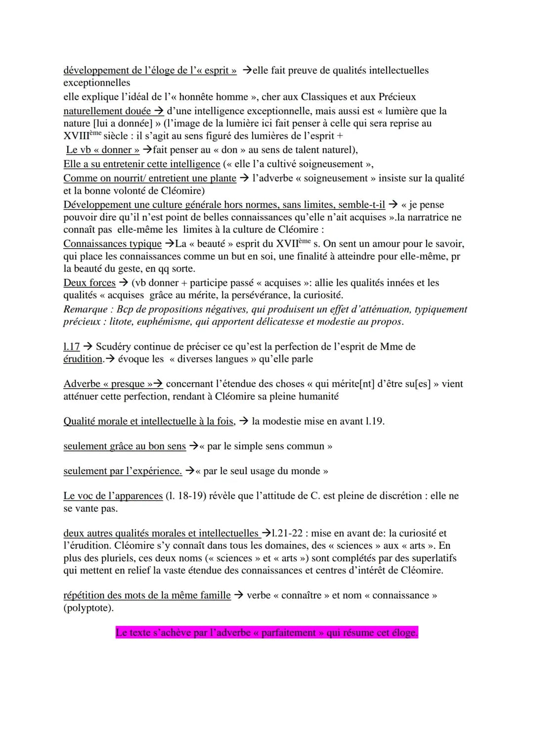 Français Lkz
LL1:Scudéry, Artamène ou Le Grand Cyrus, Portrait de Cléomire
INTRODUCTION
Présentation :
Madeleine de Scudéry Née en 1607 au H