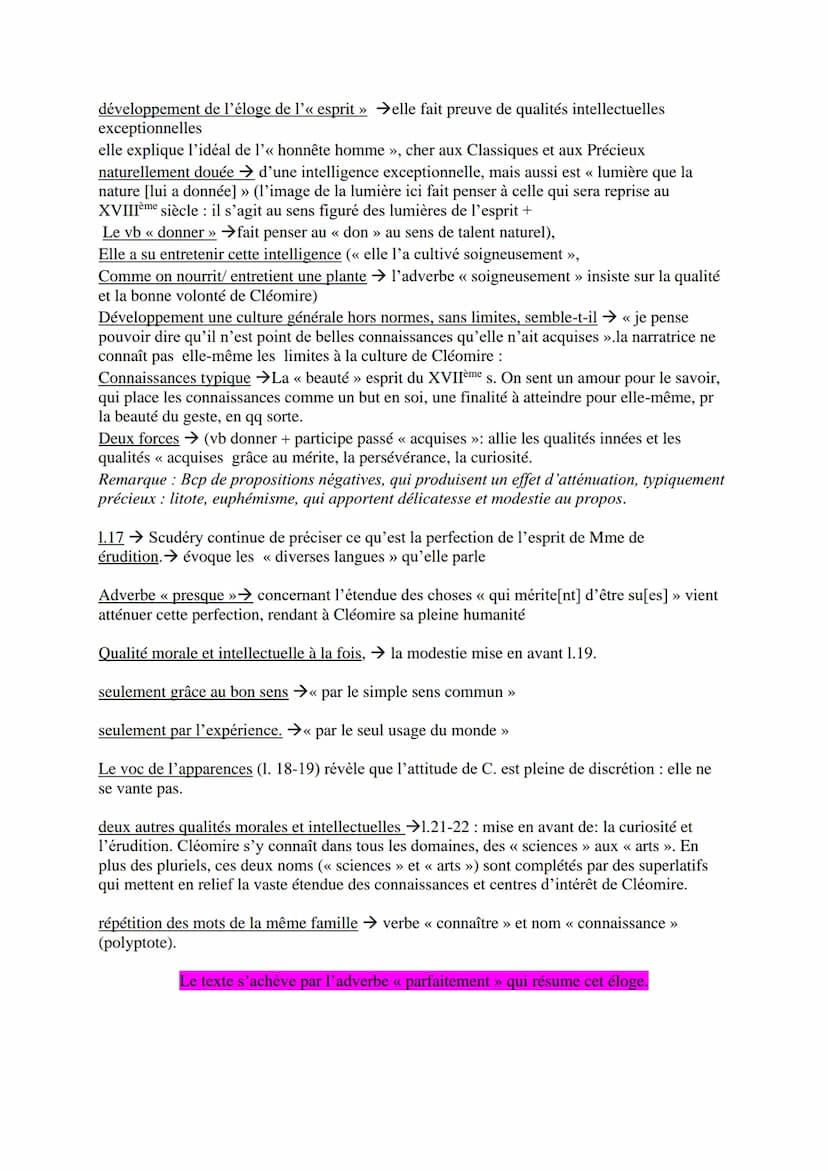 Français Lkz
LL1:Scudéry, Artamène ou Le Grand Cyrus, Portrait de Cléomire
INTRODUCTION
Présentation :
Madeleine de Scudéry Née en 1607 au H
