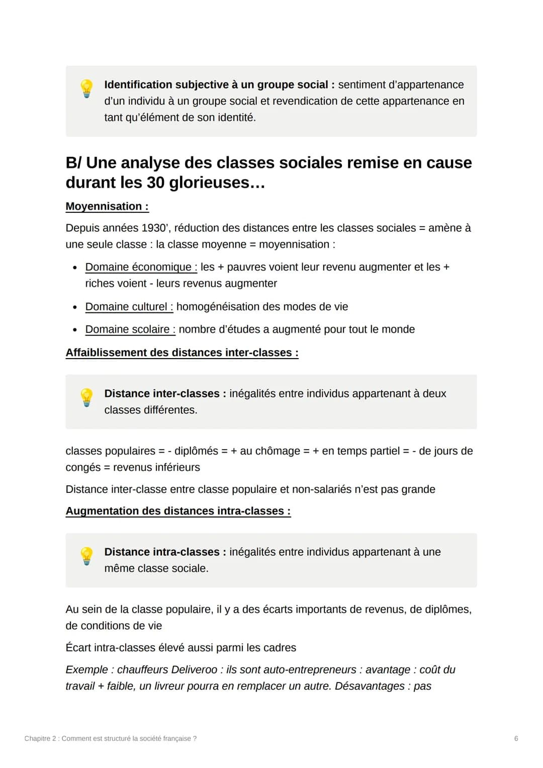 Chapitre 2 : Comment est
structuré
I/ Comment classifier les individus ?
Les PCS :
Professions et Catégories Socioprofessionnelles (PCS) : É