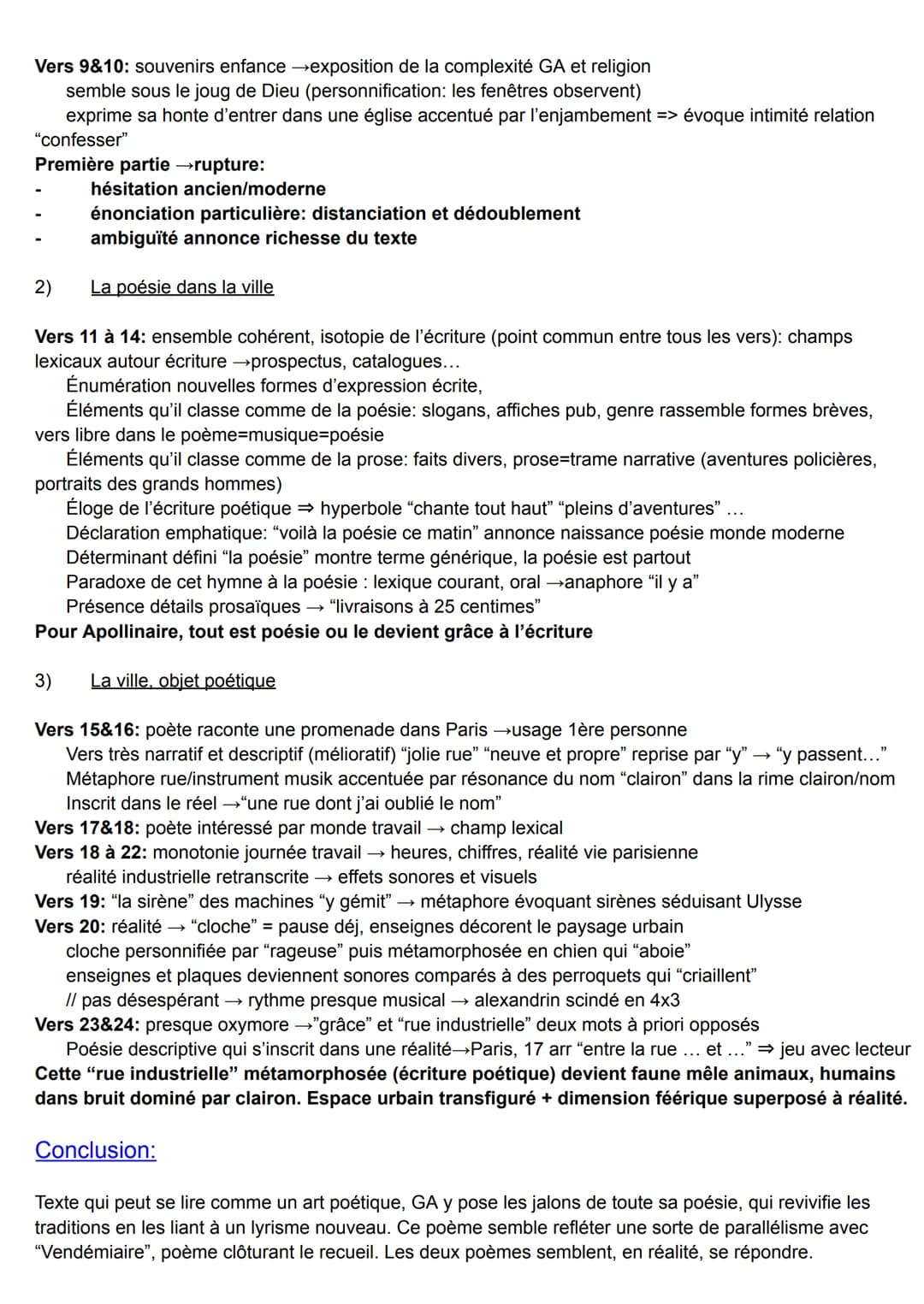 Introduction:
Texte n°1 - "Zone" - Guillaume Apollinaire
GA chef de file avant-gardisme recherches poètes symbolistes, romantiques et décade