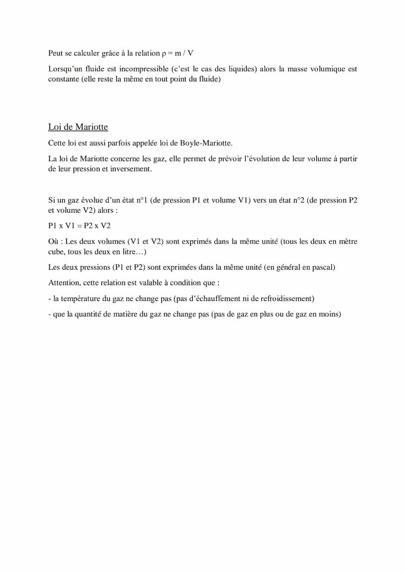 Statique des fluides
Qu'est-ce qu'un fluide ?
Un fluide est un corps composé de particules pouvant de déplacer les unes par rapports aux
aut