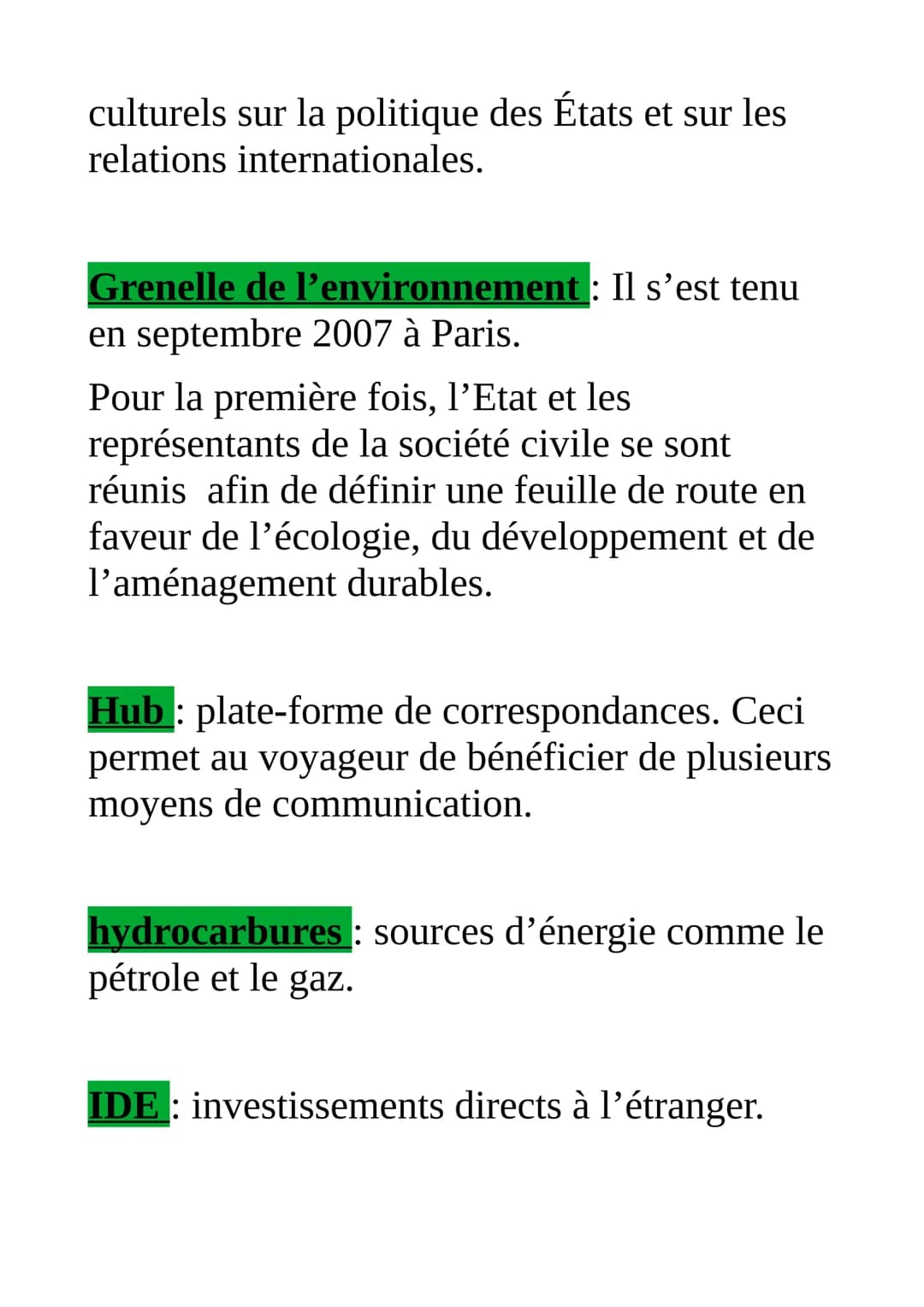Définitions essentielles en
géographie (pour le bac)
Accroissement naturel : solde des naissances
et des décès par an pour 1000 habitants.
A