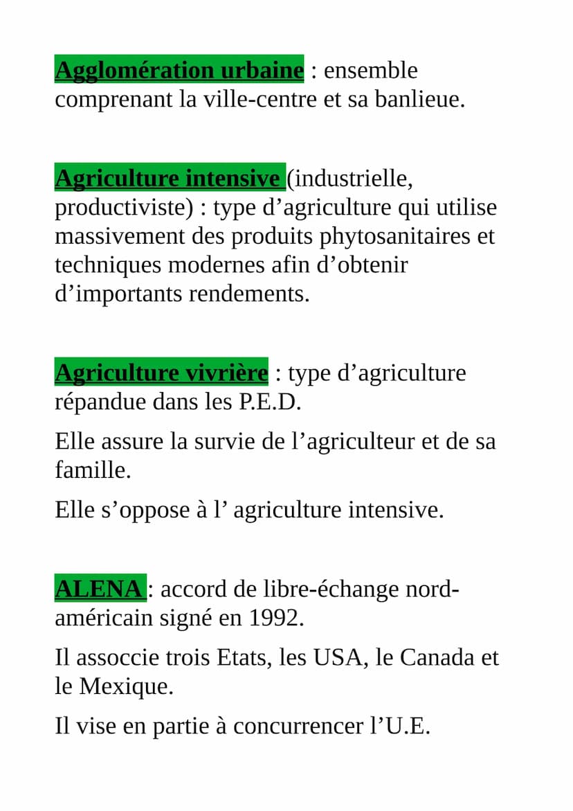 Définitions essentielles en
géographie (pour le bac)
Accroissement naturel : solde des naissances
et des décès par an pour 1000 habitants.
A