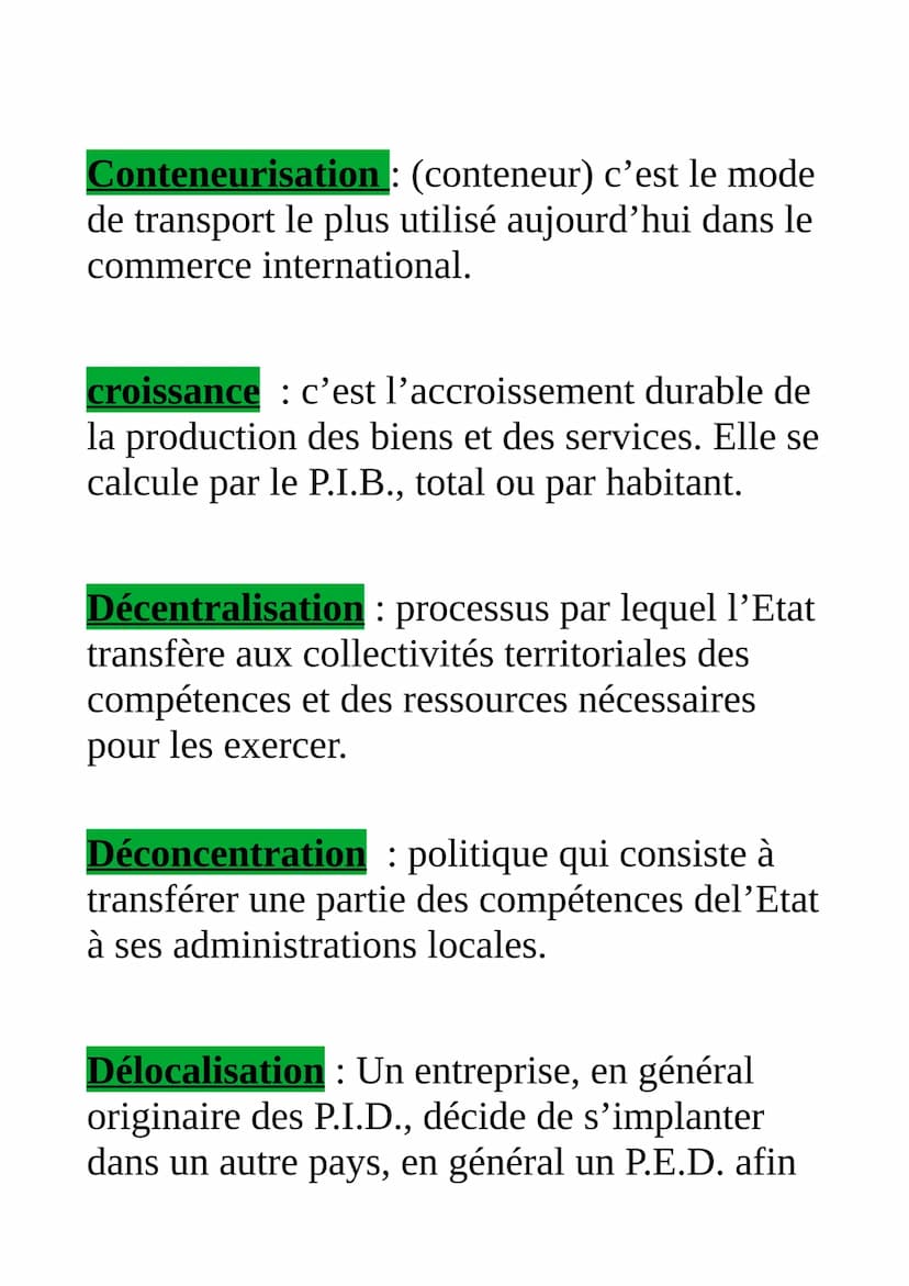 Définitions essentielles en
géographie (pour le bac)
Accroissement naturel : solde des naissances
et des décès par an pour 1000 habitants.
A