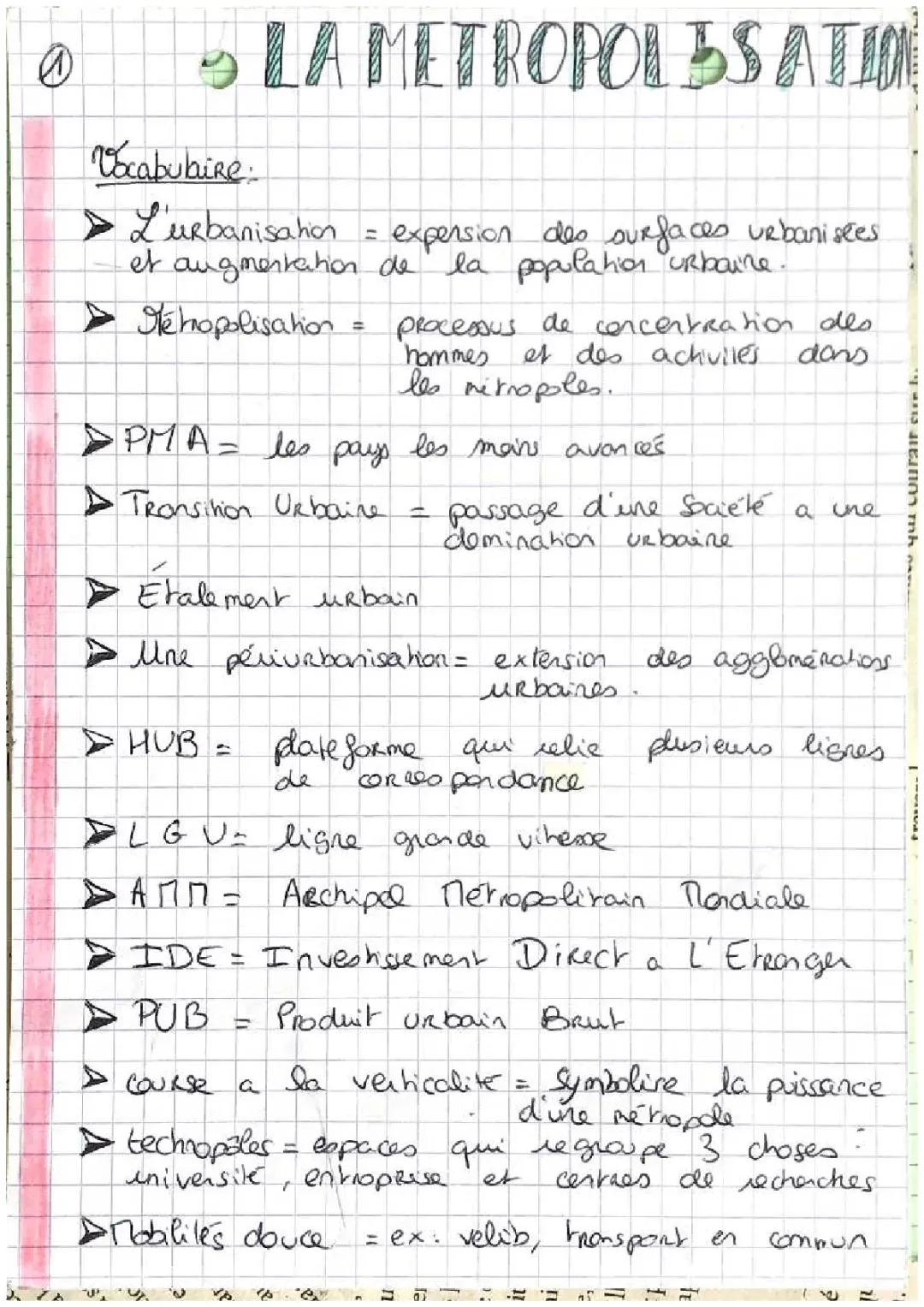 Comprendre la Métropolisation