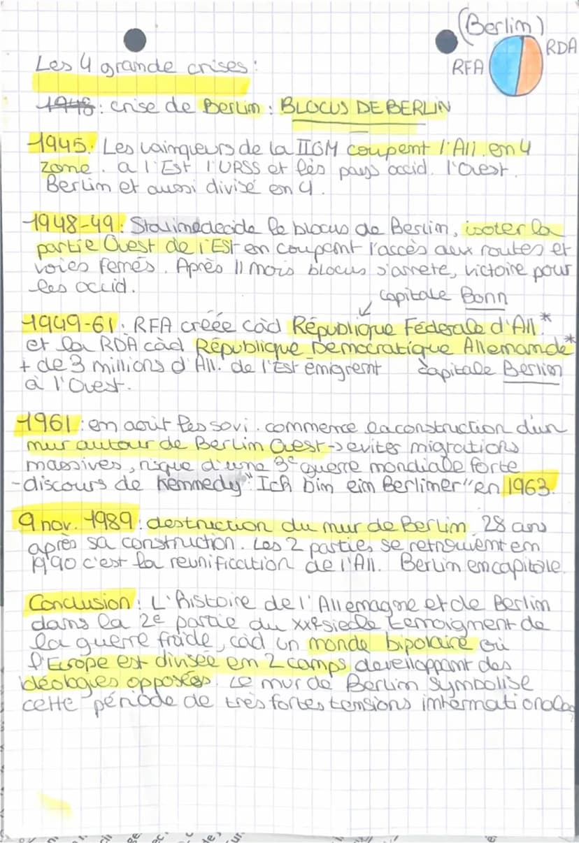 Histoire
LA GUERRE FROIDE te
conflit : URSS et Les États-Unis
gouverné par
Sdanov
gouverne par Truman
pour
1946. mise en place d'un rideau d