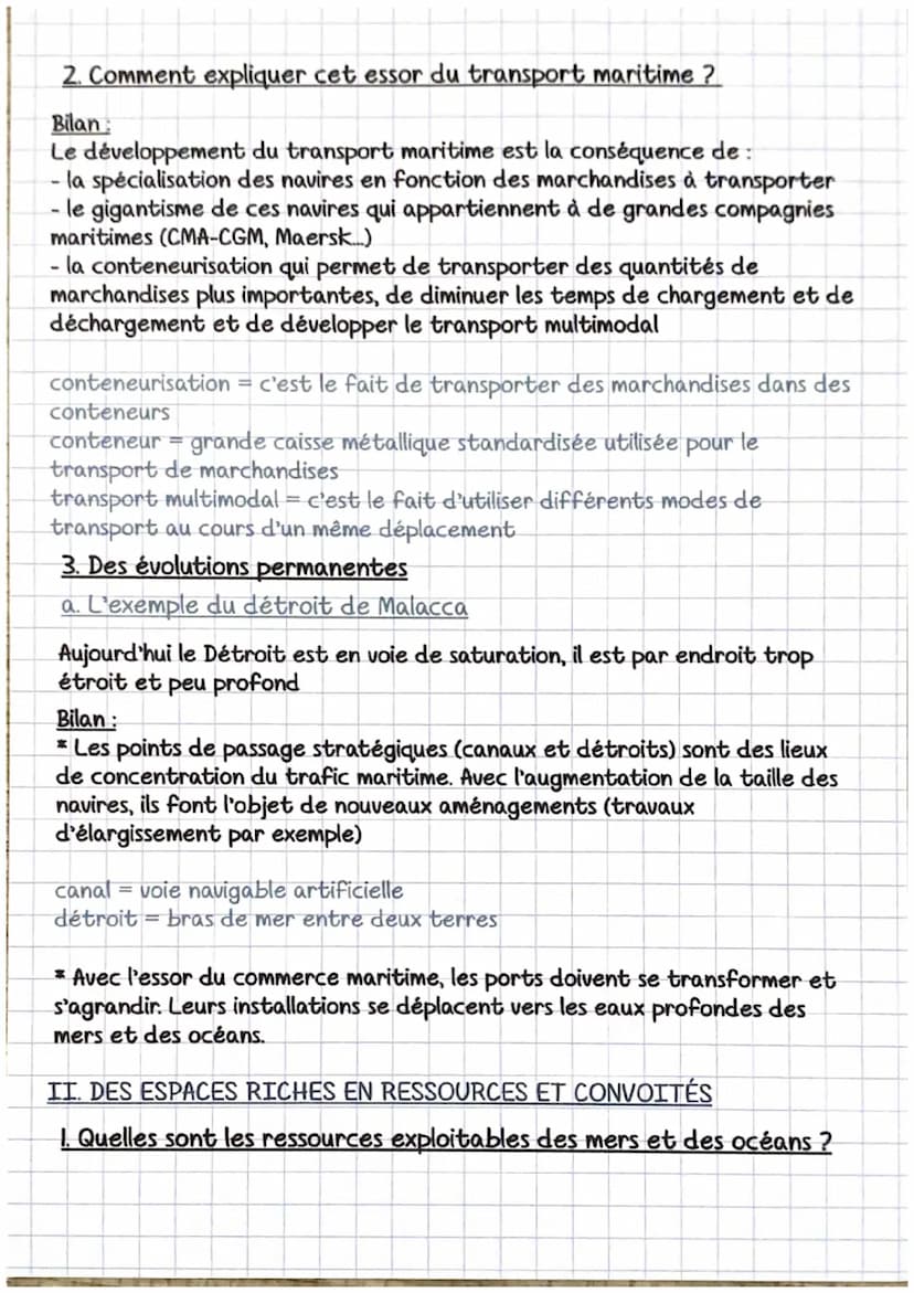 Geographie
Chapitre Mers et Oceans, un monde maritimisé
En quoi les mers et les océans sont-ils des espaces au coeur de la
mondialisation?
I