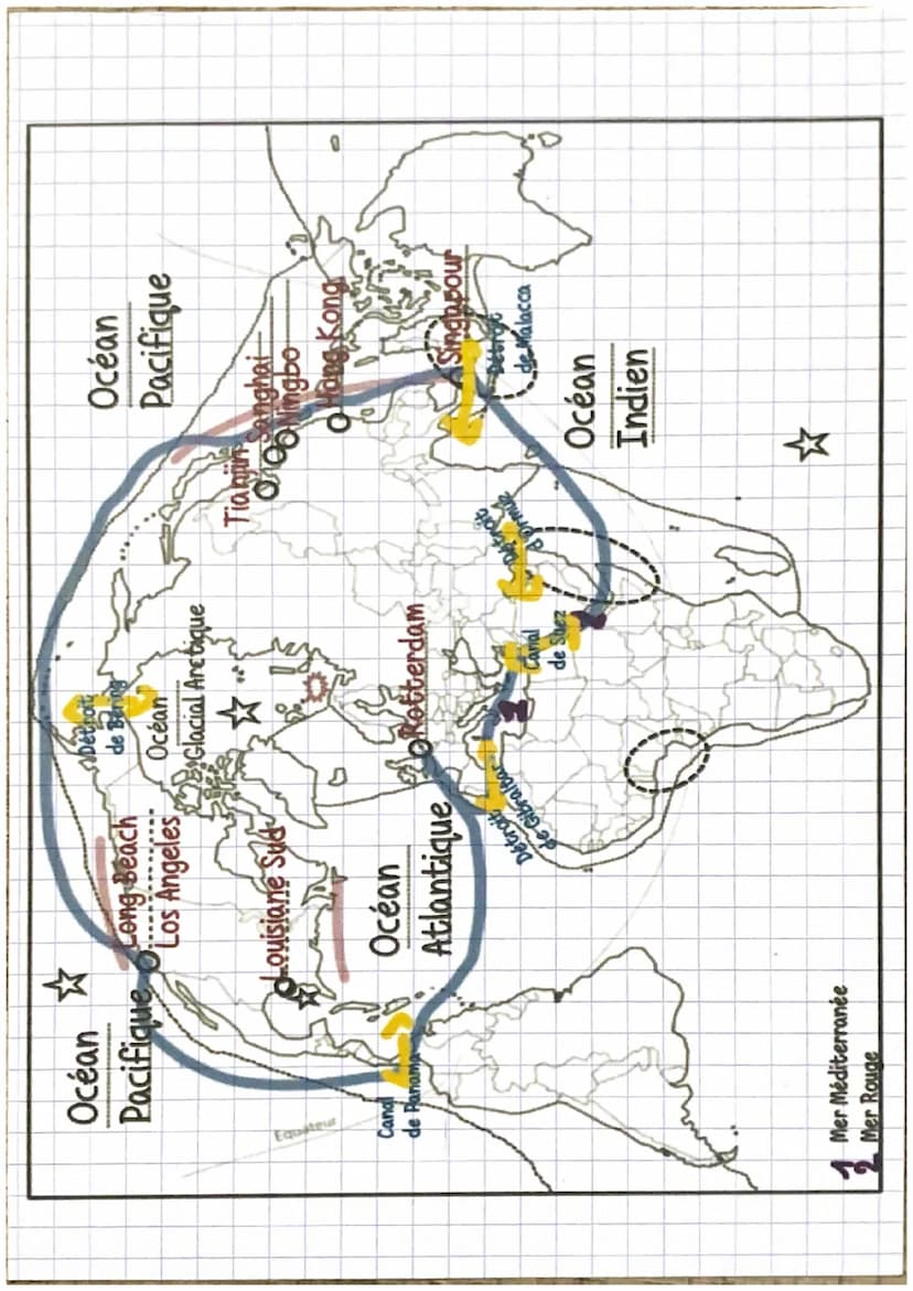 Geographie
Chapitre Mers et Oceans, un monde maritimisé
En quoi les mers et les océans sont-ils des espaces au coeur de la
mondialisation?
I