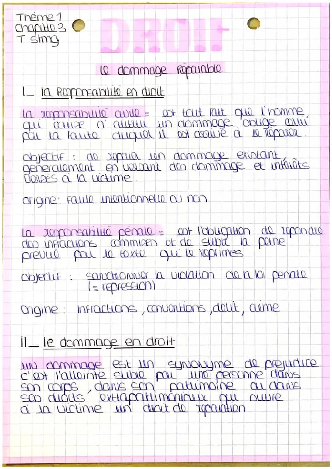 Le dommage réparable PDF et dissertation - Types de dommages et réparation