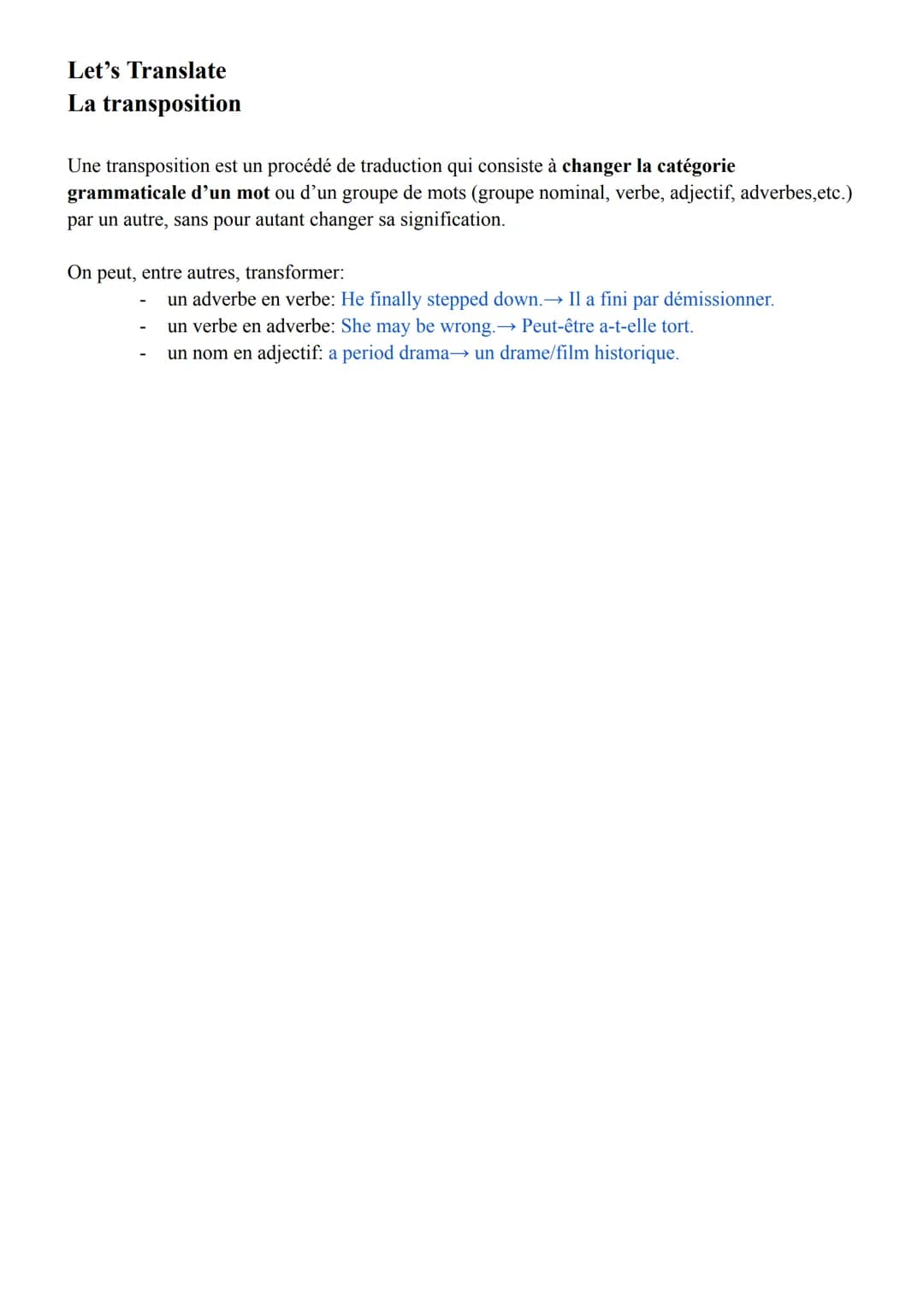 Let's Translate
Traduire la voix passive
L'emploi de la voix passive est plus courant en anglais qu'en français. Il n'est donc pas toujours
