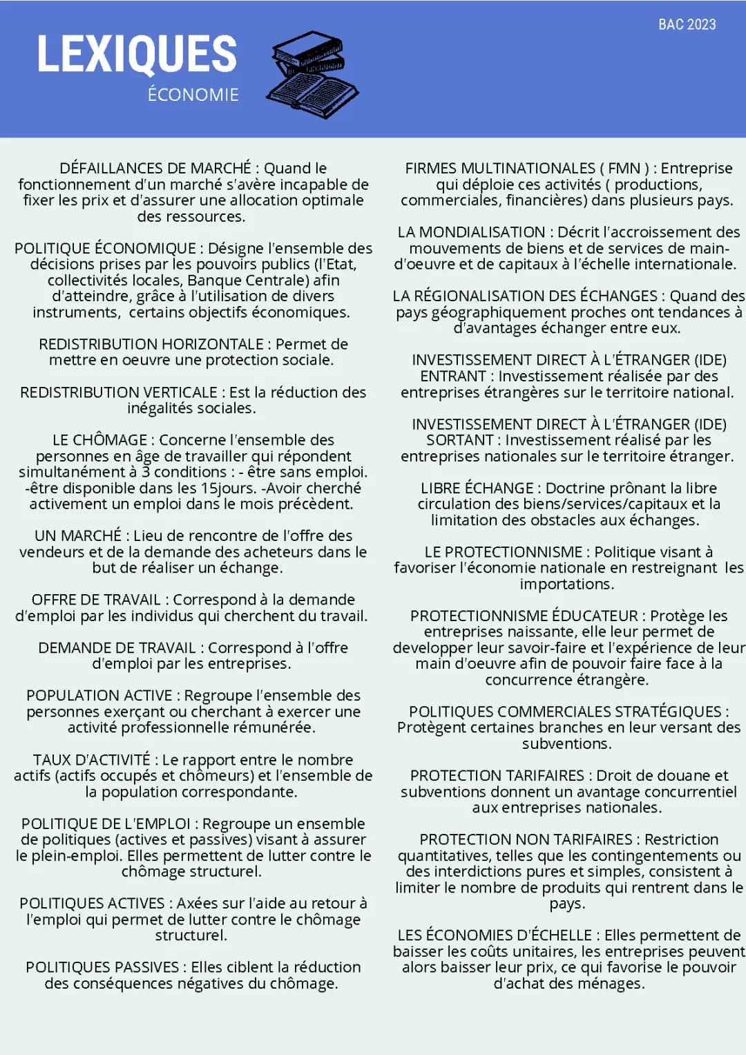 Cours Économie - Terminale STMG PDF : Fiches de Révision Bac STMG et Sujet Corrigé