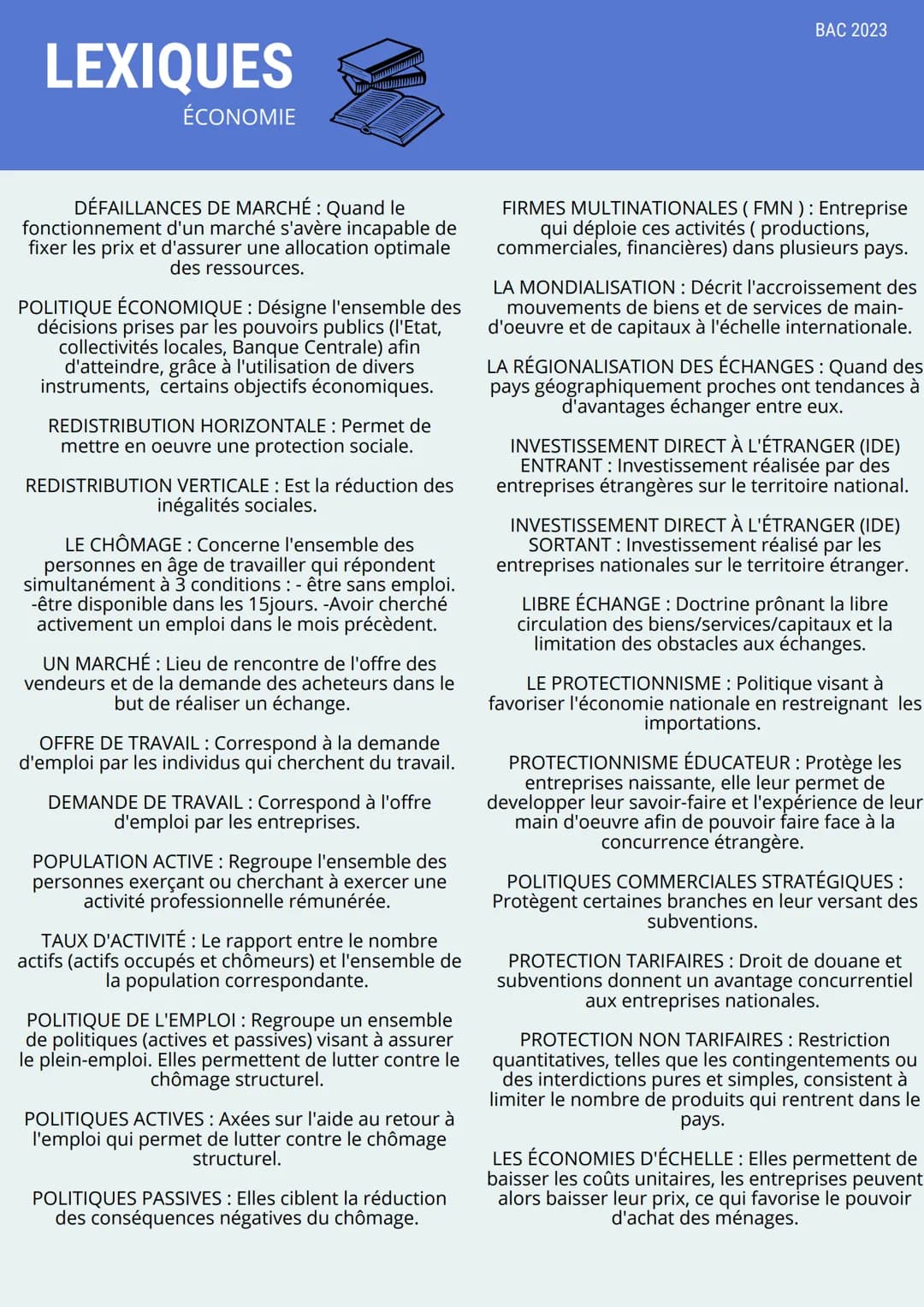 LEXIQUES
ÉCONOMIE
DÉFAILLANCES DE MARCHÉ : Quand le
fonctionnement d'un marché s'avère incapable de
fixer les prix et d'assurer une allocati