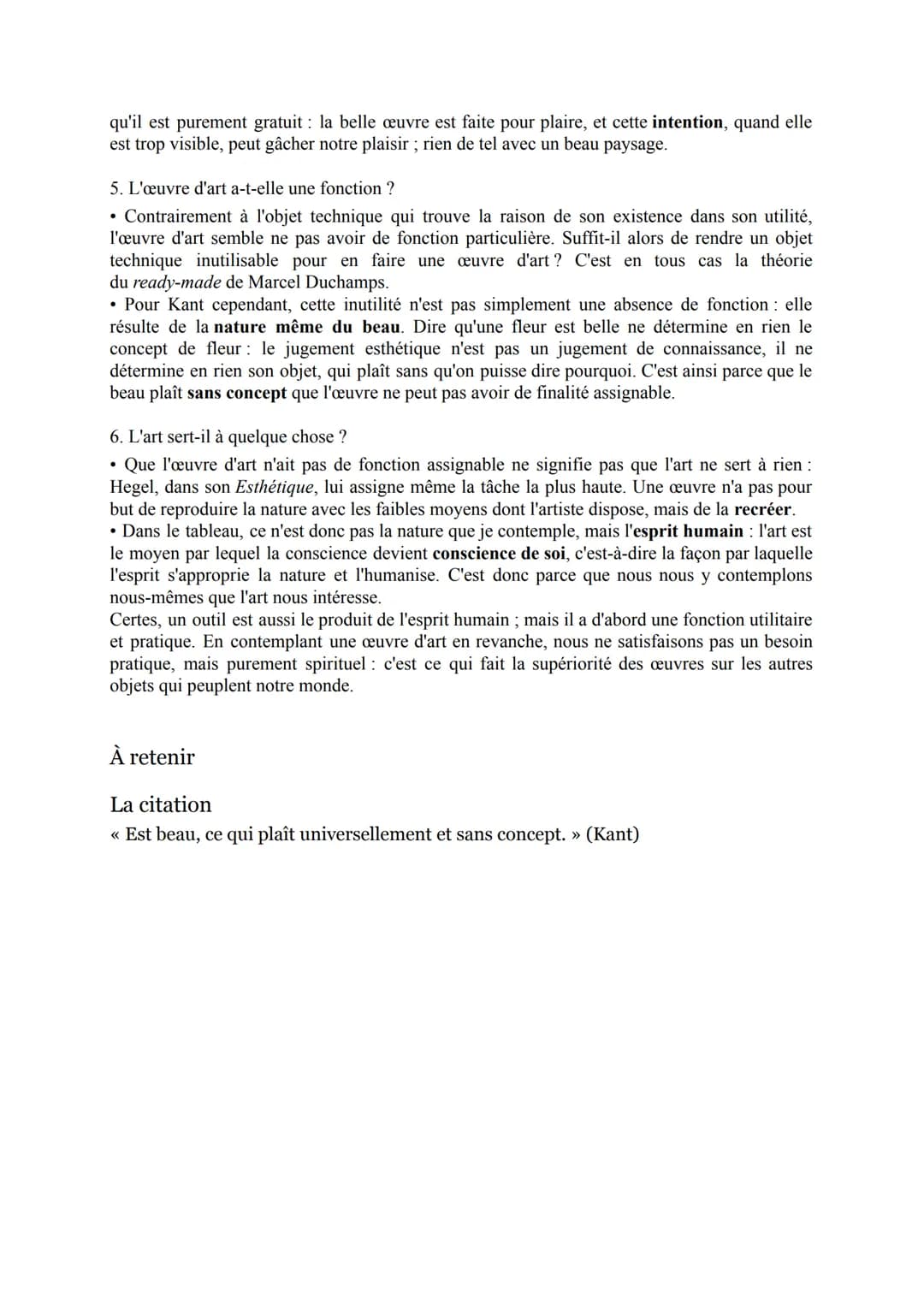 L'art
L'art ne doit pas seulement être entendu dans le sens de «< beaux-arts » : il ne faut pas
oublier l'art de l'artisan, qui lui aussi ré