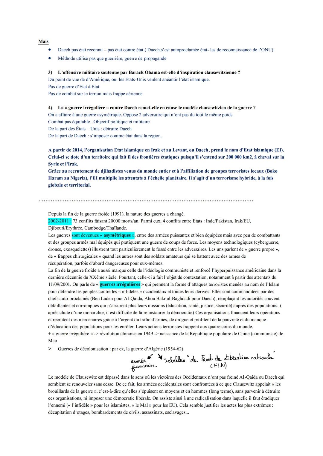 Thème 2 Faire la guerre, faire la paix : formes de conflits et modes de résolution.
Objectifs :
➜ Comprendre les logiques des affrontements 