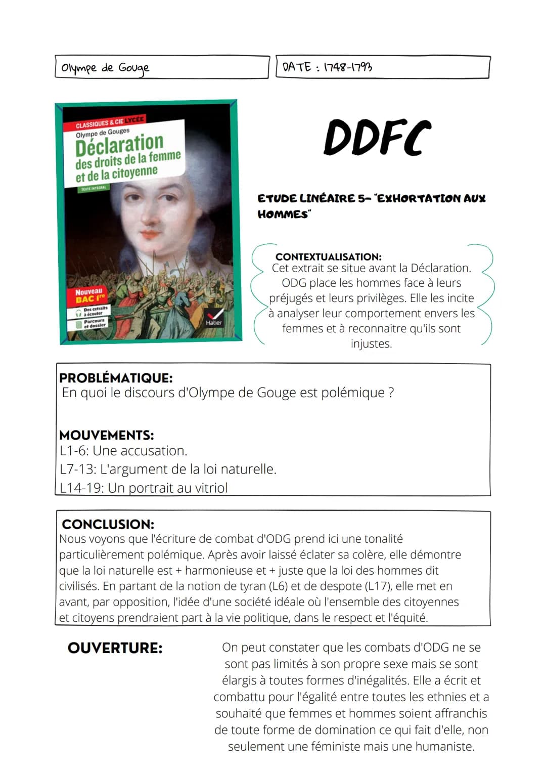 Olympe de Gouge
CLASSIQUES & CIE LYCEE
Olympe de Gouges
Déclaration
des droits de la femme
et de la citoyenne
TEXTE INTEGRAL
PARGN
Nouveau
B