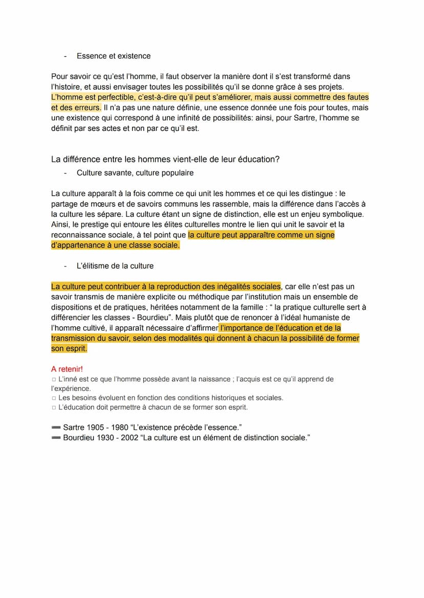 L'existence humaine et la culture
L'homme n'est pas un animal comme les autres. Certes, il n'est pas le seul être vivant à
posséder une inte
