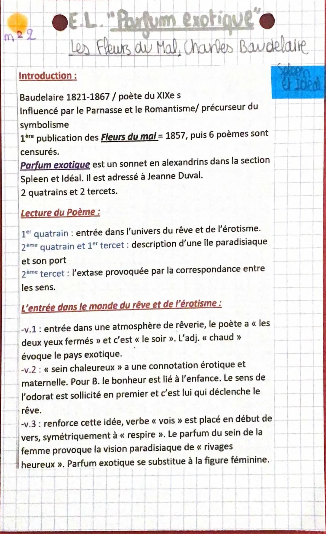 Analyse du poème « Parfum Exotique » de Charles Baudelaire
