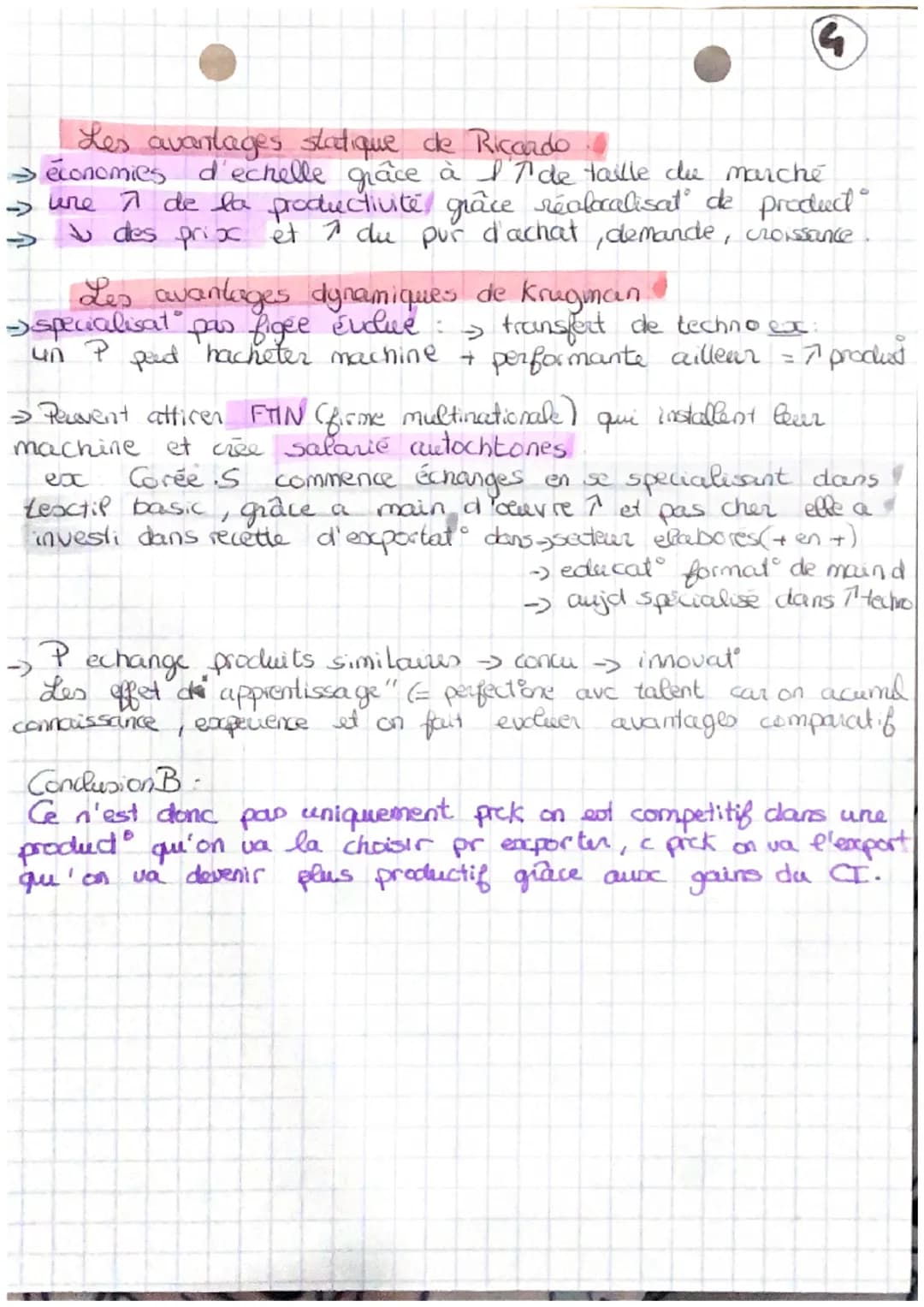 CI. SES
économie 1
Quels sont les fondements du commerce international
et l'internatin de le productº.
e
Avant revolut industrielle (I peu d