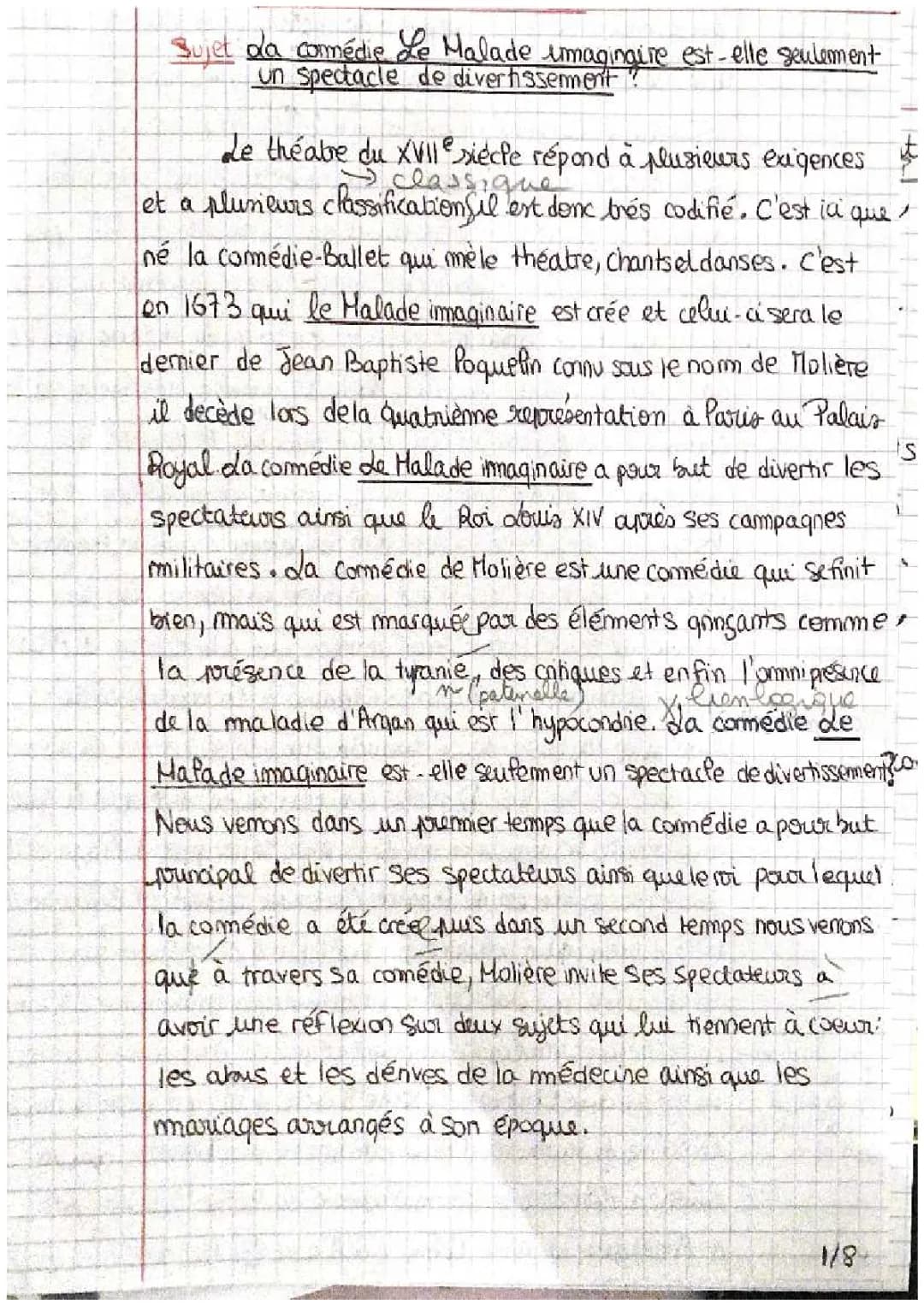 Le Malade Imaginaire Résumé et Analyse PDF - Personnages, Scènes, et Plus