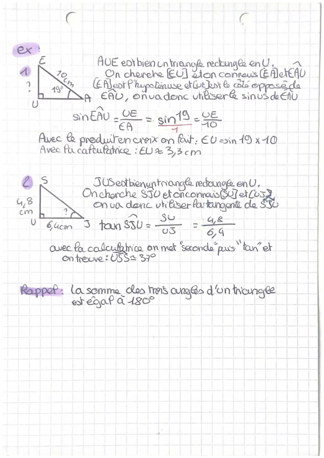 Chap 3
B
côté
A
oppose
I Casinus:
B
Sinos
B
A
3
C
III Toungente
A
Le
côté adjacent
-hypotenuse
с
MATH
Patrigonometrie
с
cosinus=
sinus: =
CO