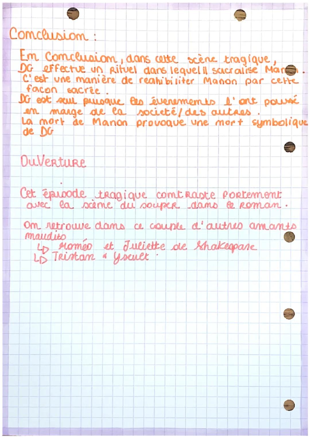 Manon descaut
MORT DE MANON :
LA
INTRO:
Manon Lescaut publié par l'Abbée Prevost
131 relate aventure de DG, Chevalien
de Manon, une jeune fi
