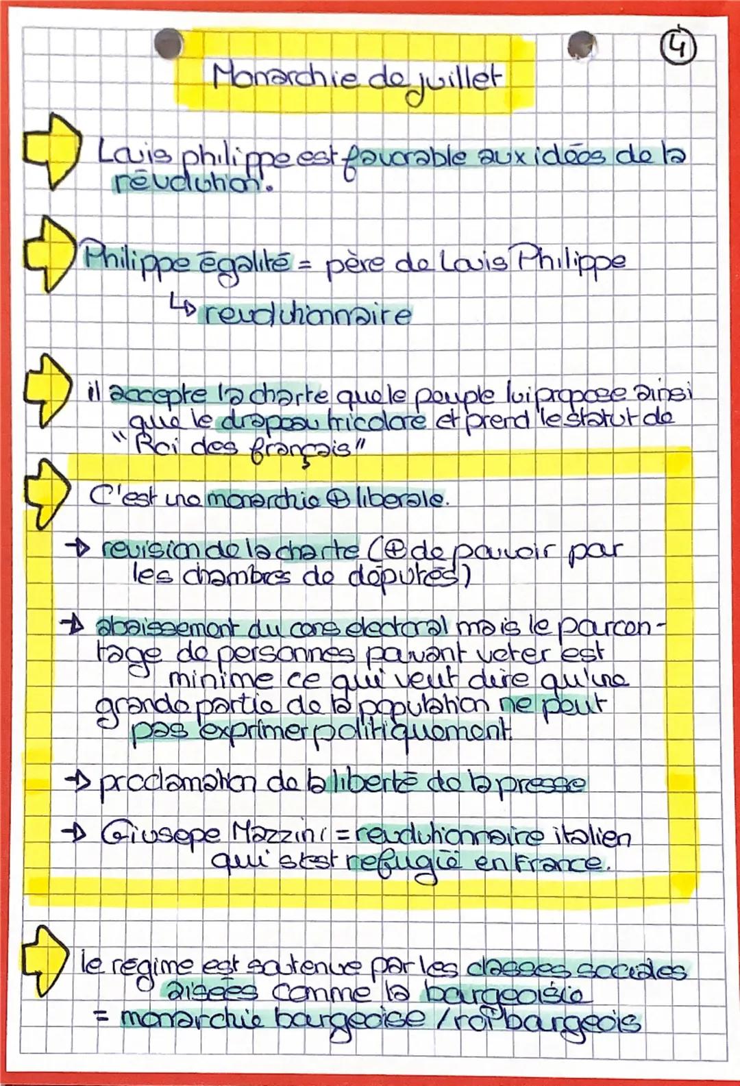 h
ine
Restauration.
la contre révolution triomphe
→ Congrès do Vienne 18-14-1815
= scelle l'alliance des puissances
monarchiques qui ant vai