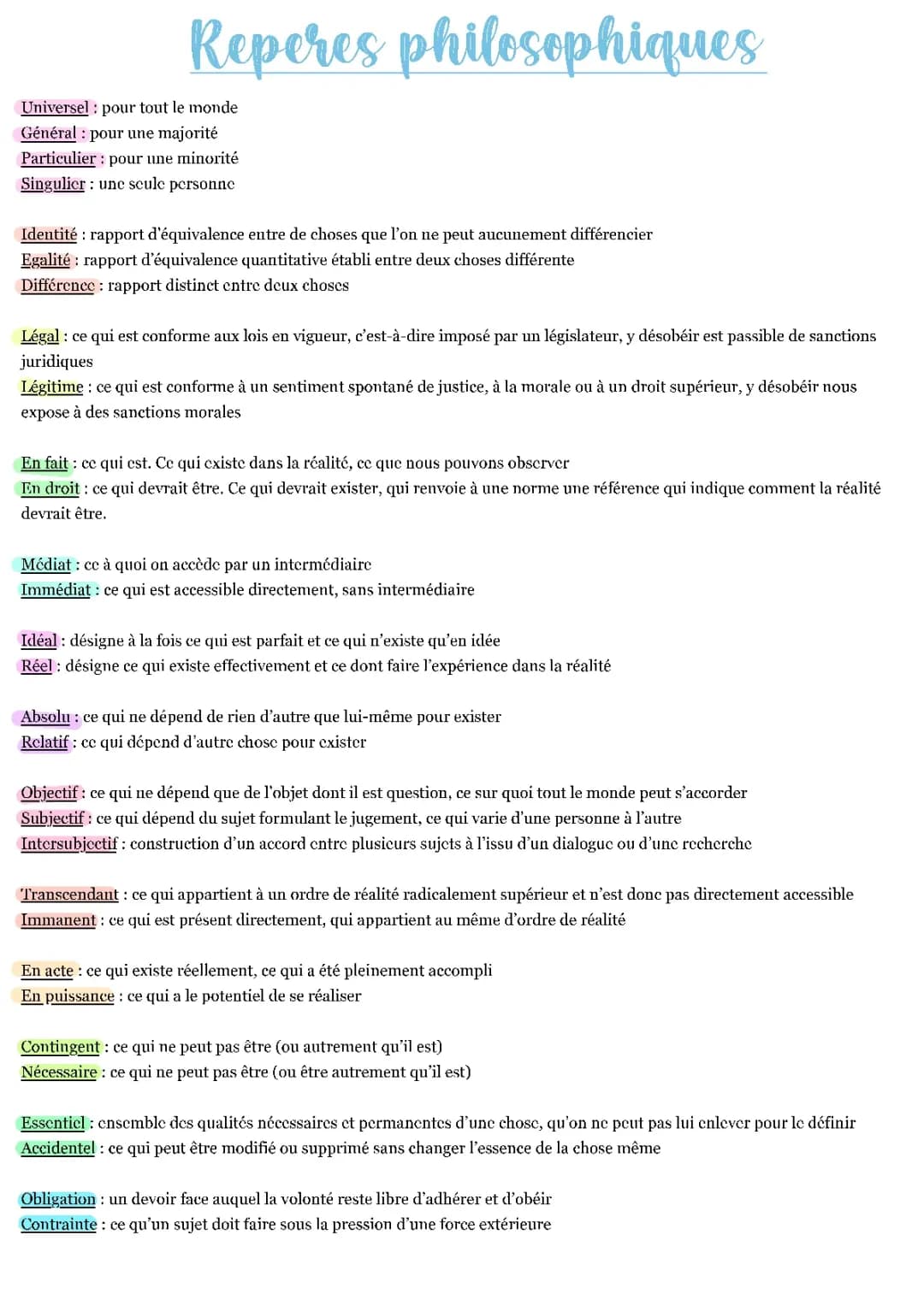 Télécharge le Programme Philosophie Terminale 2024 PDF avec les Repères et Vocabulaire
