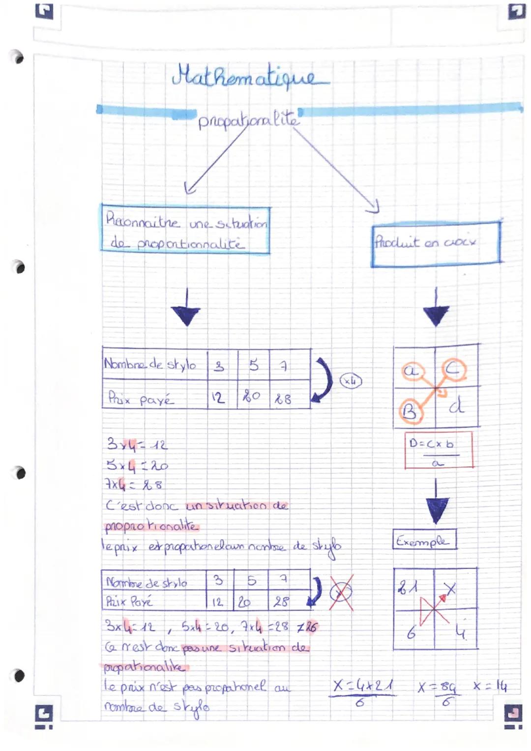 Ji
Mathematique
propationalite
Reconnaitre une situation
de proportionalité
Nombre de stylo 3
Prix pare
5 ㅋ
Nombre de stylo
PRIX Paye
ST
12 