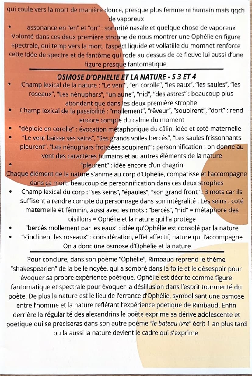 POEME 3-LES CAHIERS DE DOUAIS - OPHELIE
Arthur Rimbaud est un auteur du 19ème siècle. Etouffer par ça mère, il va faire une
série de fugue q