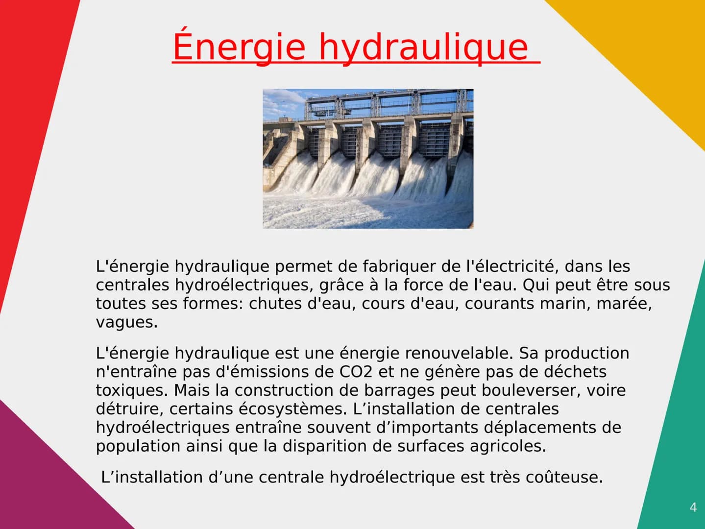 Énergie renouvelables, énergie
fossiles
Qu'est-ce qu'une énergie renouvelable ?
Le terme d'énergie renouvelable désigne des
énergies qui, à 