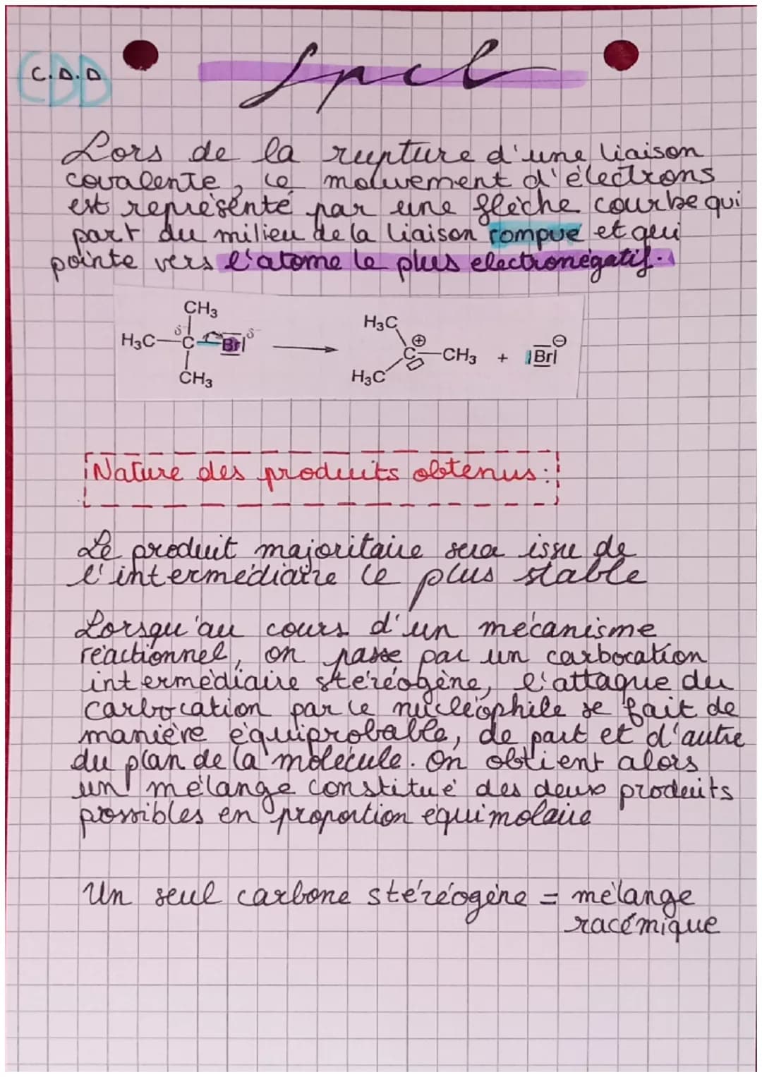 spel
Nucleophilie: capacité a donner des électrons
Electrophilie: capacité a accepter des électrons
Les principales catégories de reactions 
