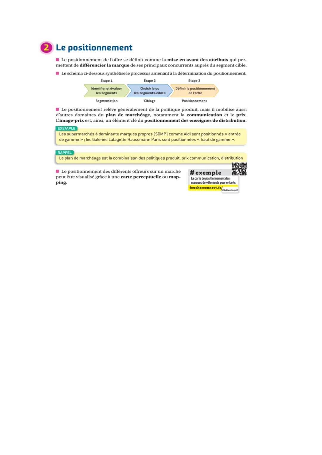 Mercatique (marketing)
Thème 1: La définition de l'offre
Chapitre 1: Vers la personnalisation de l'offre: La segmentation, le ciblage, le
po