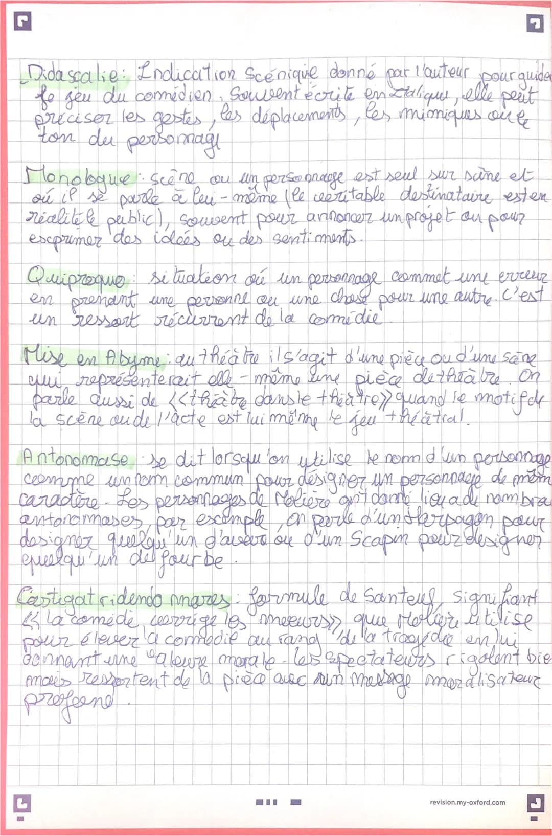 FRANÇAIS
VO
CABULAIRE
Acte parte de la pièce qui marque les éléments
importants de l'action. Une pièce classique est compos de
3 ou s actes 