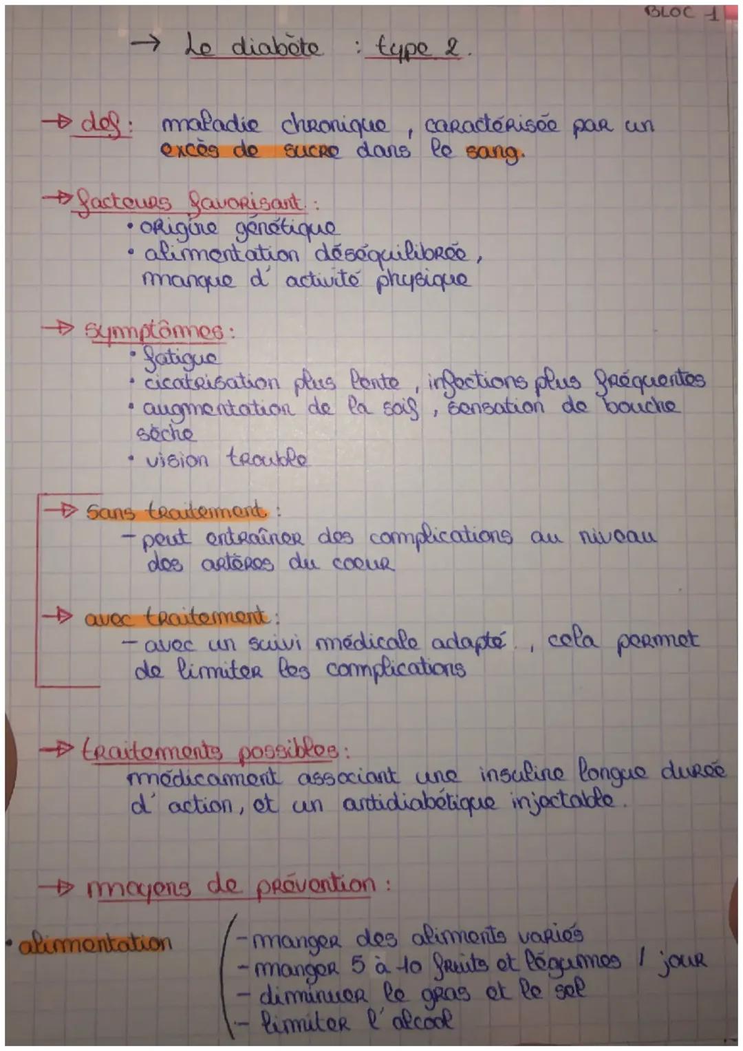 BLOC 1: Le diabète type 2