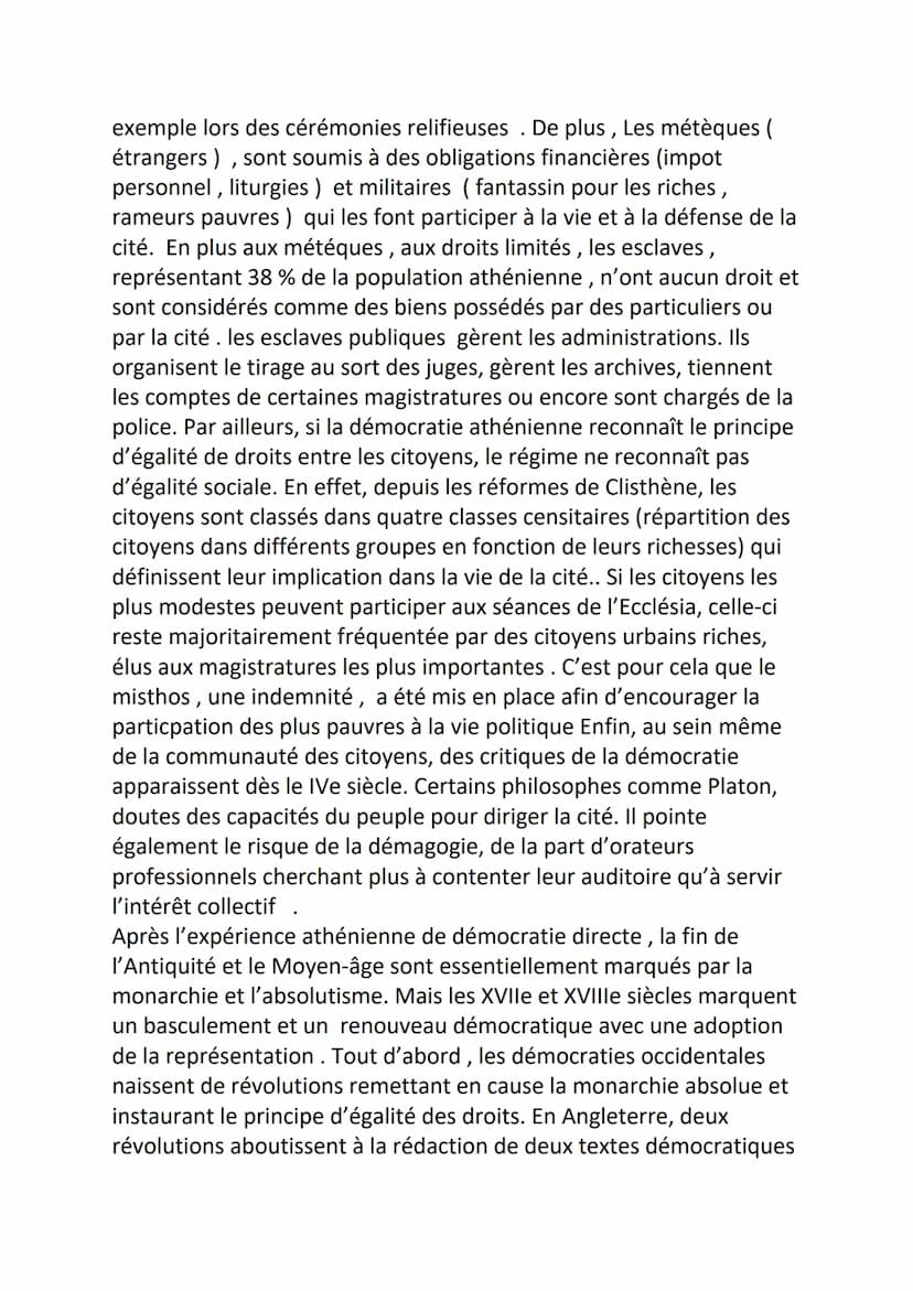COURS HGGSP
'La démocratie est un mauvais système, mais elle est le moins
mauvais de tous les systèmes 'Winston Churchill
Ce constat de l'an