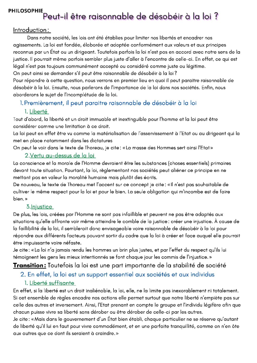 Peut-on désobéir aux lois : la justice et l'obéissance