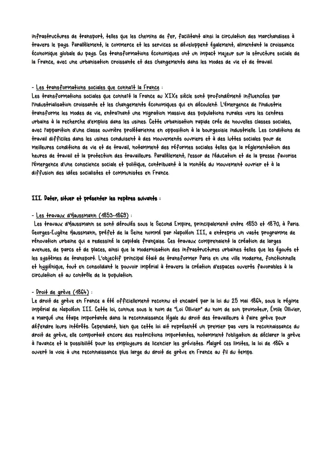Chapitre 5: L'industrialisation et l'accélération des
transformations économiques et sociales en France
I. Définir et utiliser les mots de v