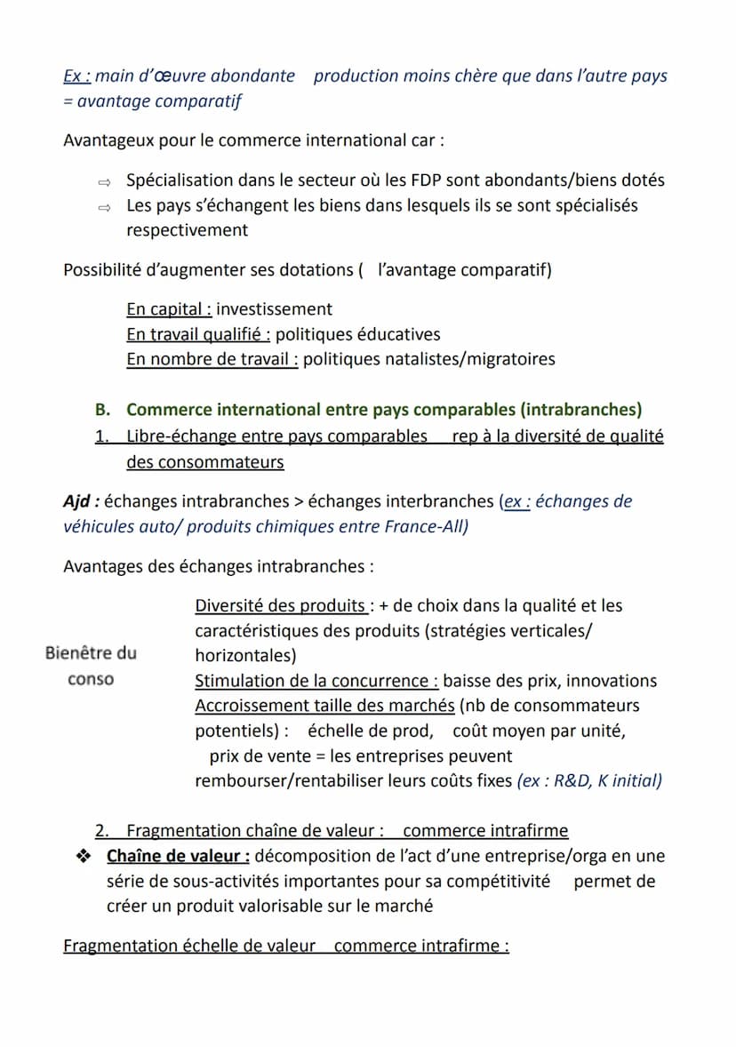 SES CHAPITRE 3: Quels-sont les fondements du commerce international et
de l'internationalisation de la production ?
Plusieurs dimensions de 