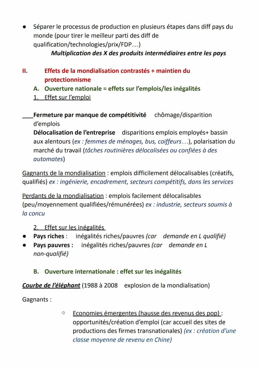 SES CHAPITRE 3: Quels-sont les fondements du commerce international et
de l'internationalisation de la production ?
Plusieurs dimensions de 