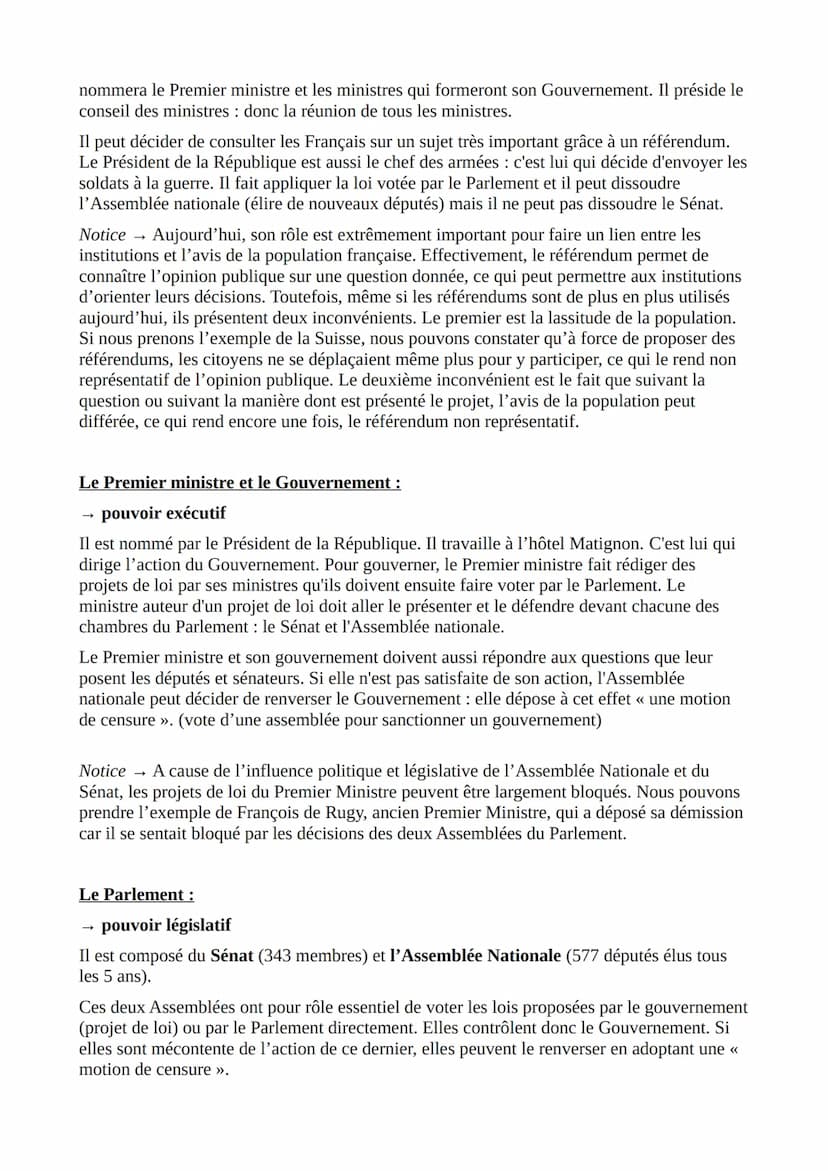 Institutions de la Ve République
La Cinquième République est le régime politique républicain actuel en France, depuis le 4
octobre 1958. Ell