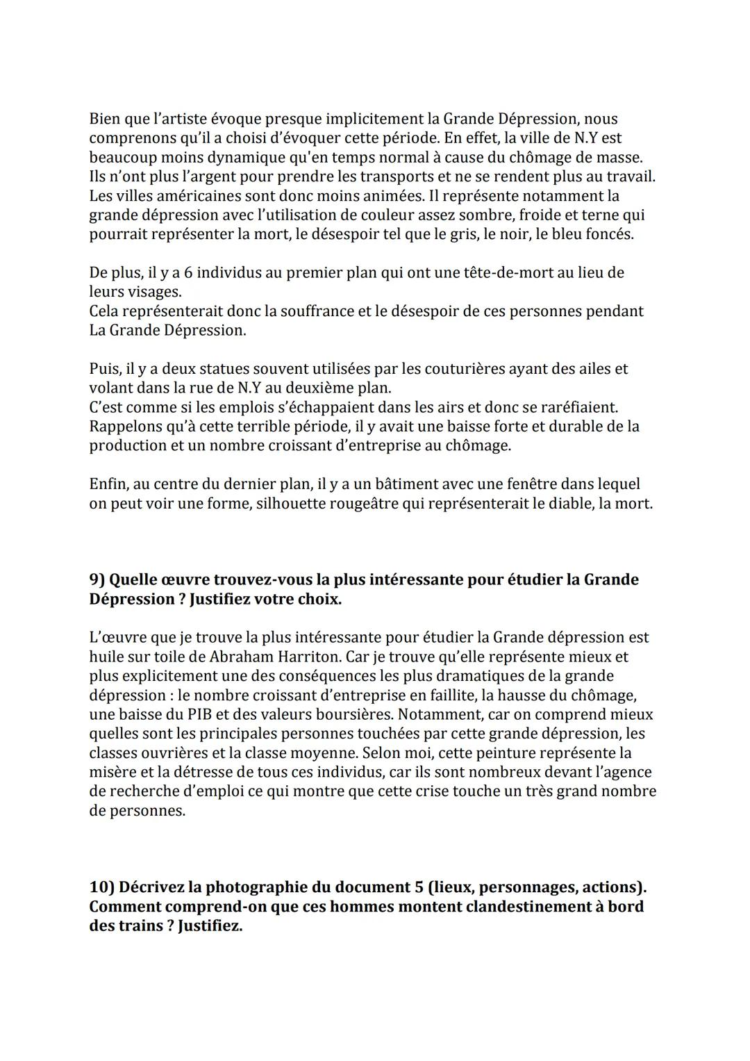 1) Quels sont les effets du «< Dust Bowl » sur les campagnes américaines ?
Expliquez.
Cette tempête de poussière a totalement ravagé, détrui