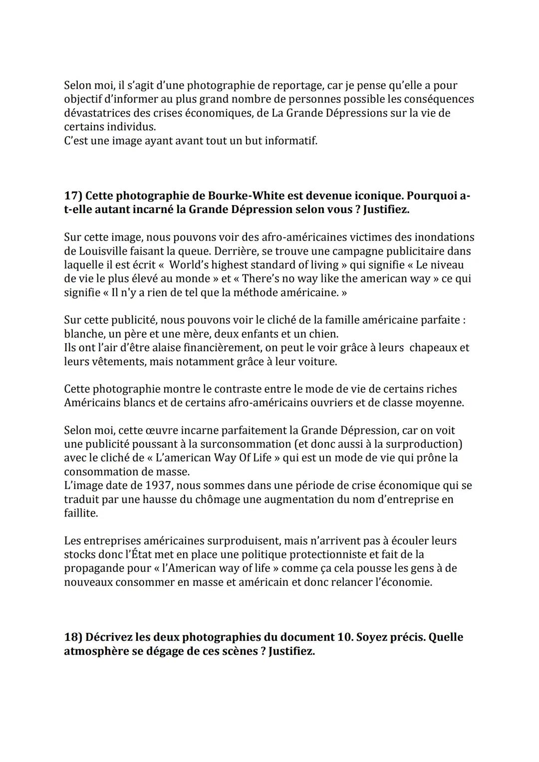 1) Quels sont les effets du «< Dust Bowl » sur les campagnes américaines ?
Expliquez.
Cette tempête de poussière a totalement ravagé, détrui