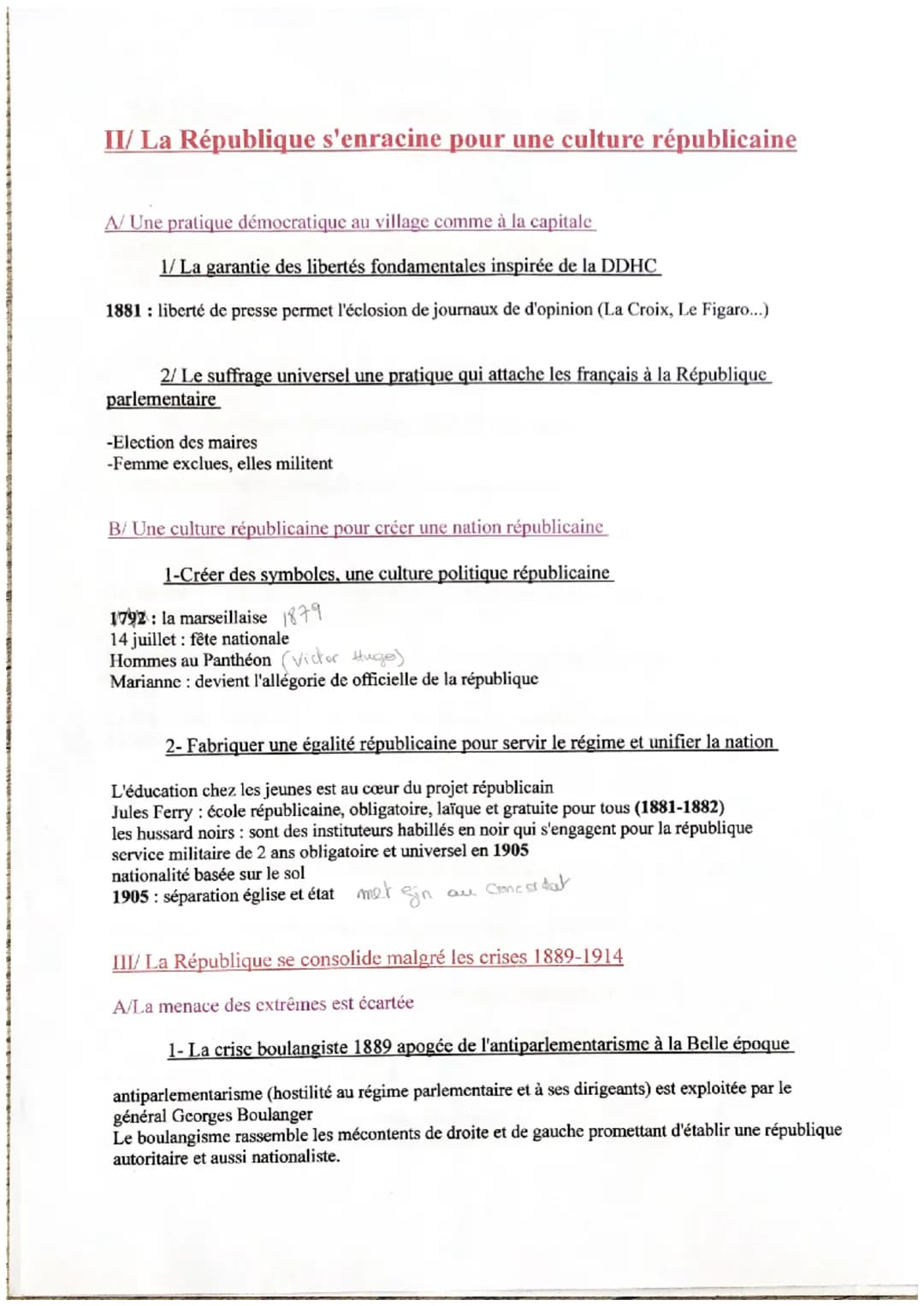 La IIIème République avant 1914: un régime politique, un
empire colonial
I/ Une république provisoire qui finit par enraciner son modèle
dém