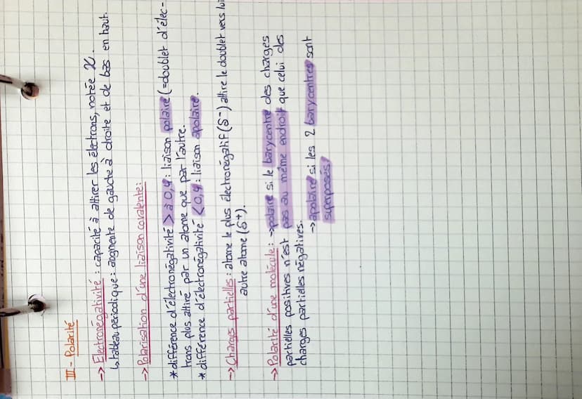 CHIMIE !
Structure et polarité d'une entité.
I-Schema de Lewis
->liaison covalente 2 électrons de valence ensemble
->nombre de liaison par a
