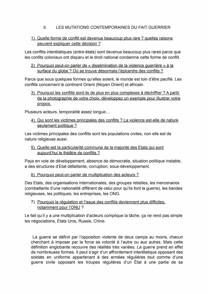 THEME 3: FAIRE LA GUERRE, FAIRE LA PAIX
INTRODUCTION :
La paix, dans les relations internationales, désigne l'absence de l'usage d'une force